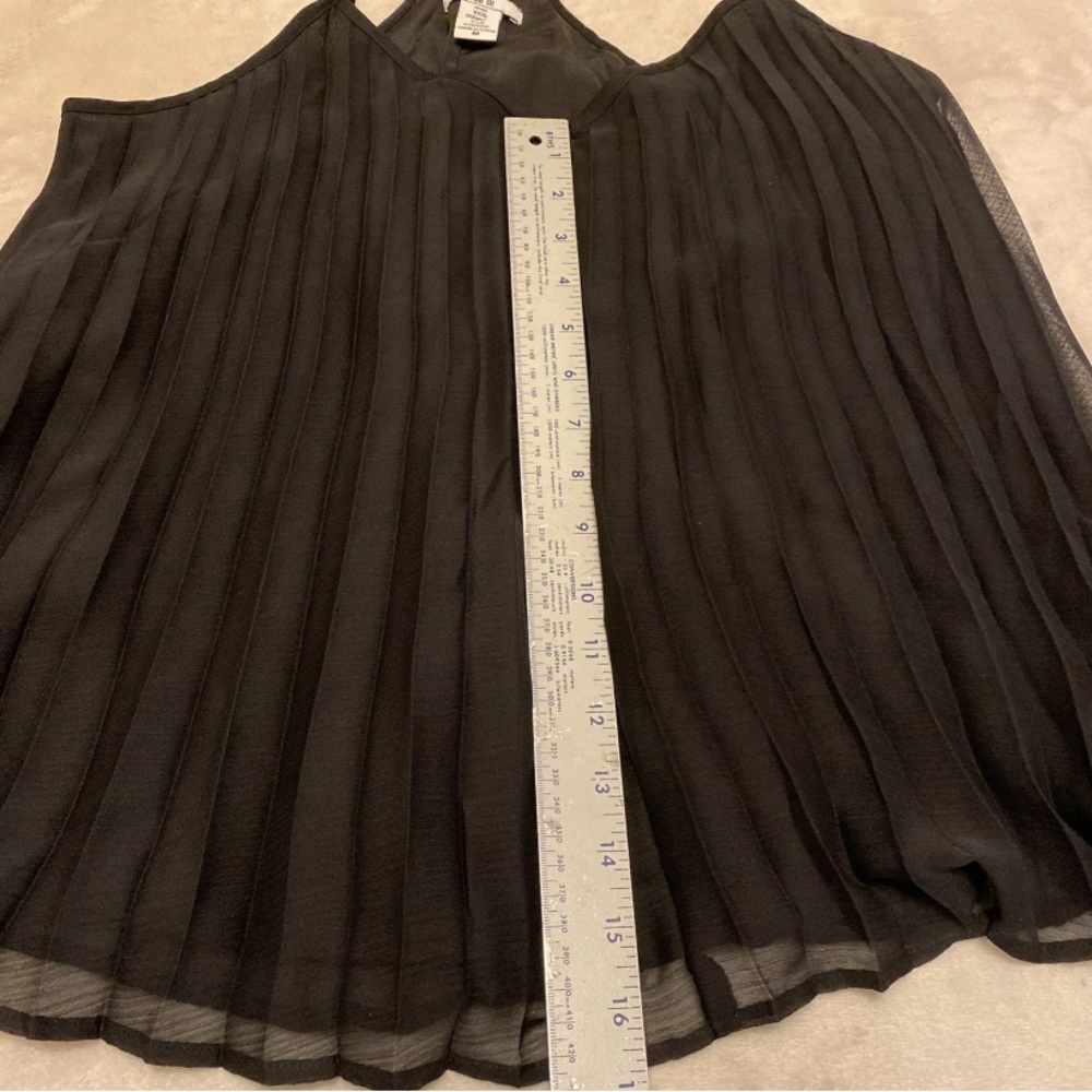 Bar III Black Pleated Camisole Blouse - Picture 11 of 12